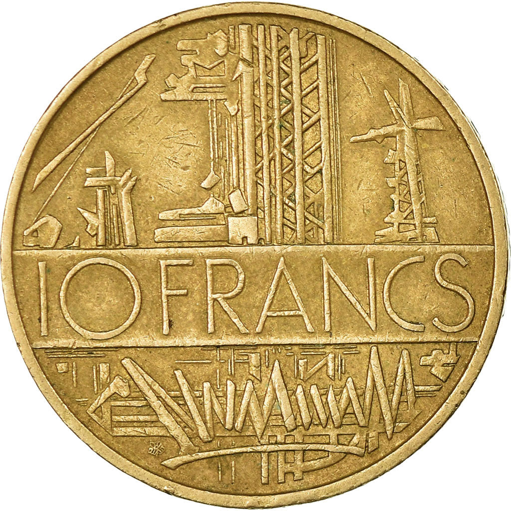 Moeda, França, Mathieu, 10 Francs, 1978, EF(40-45), Níquel-Latão, KM:940