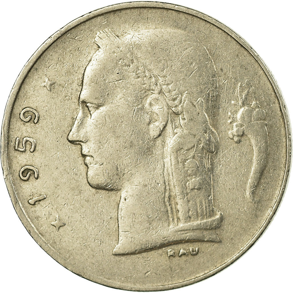 Coin, Belgium, Franc, 1959, VF(30-35), Copper-nickel, KM:143.1