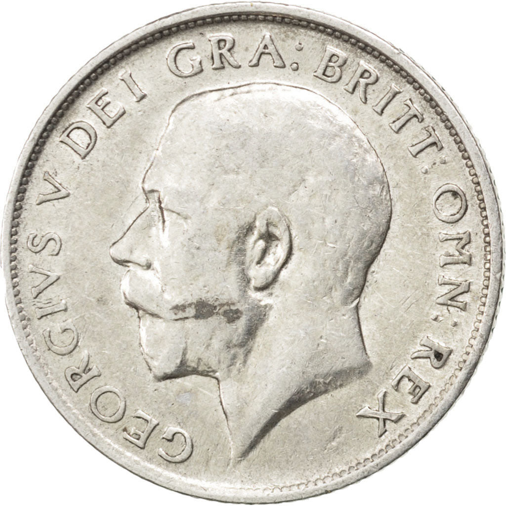 GREAT BRITAIN, Shilling, 1913, KM #816, EF(40-45), Silver, 23.5, 5.59