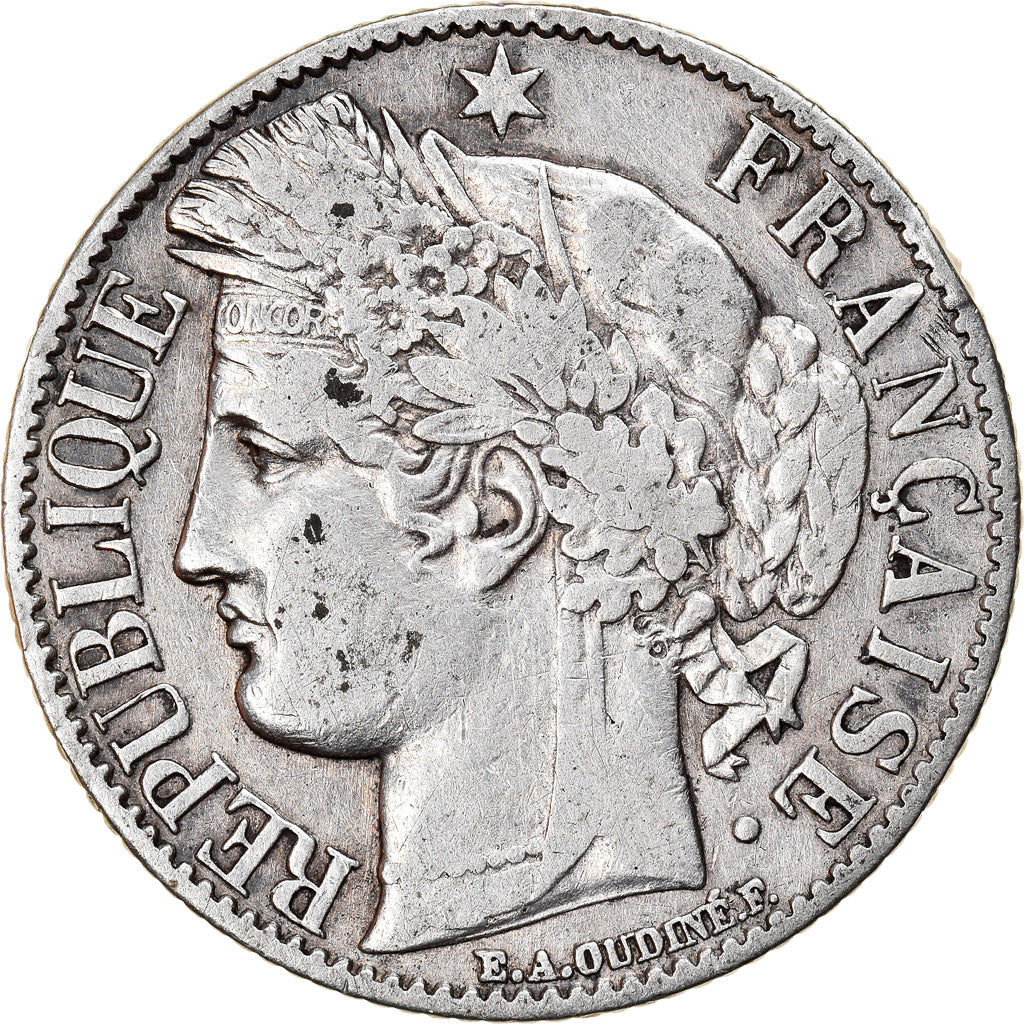 Monnaie, France, Cérès, Franc, 1872, Paris, TB+, Argent, Gadoury:465a