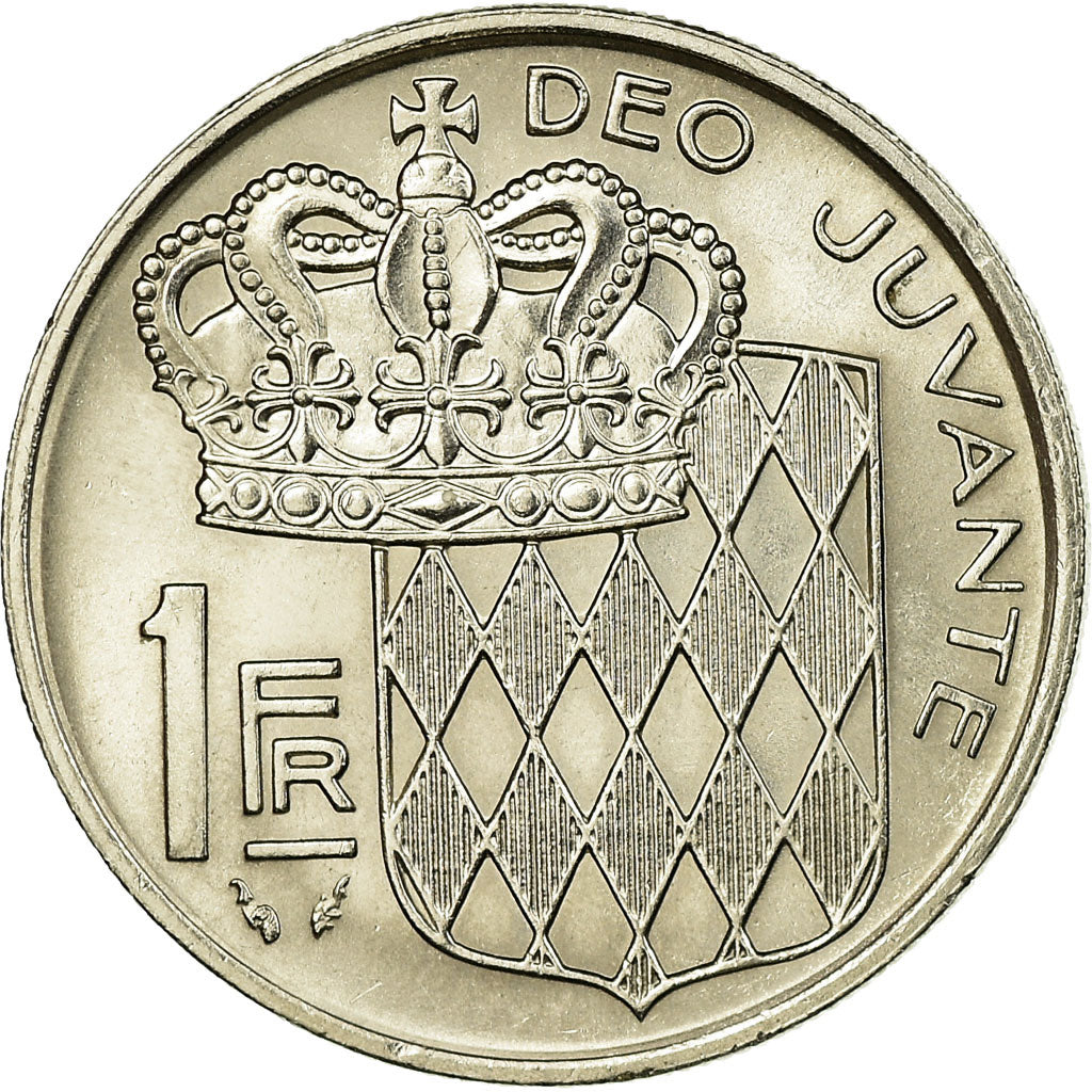 Coin, Monaco, Rainier III, Franc, 1977, AU(55-58), Nickel, KM:140