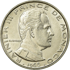 Coin, Monaco, Rainier III, Franc, 1966, EF(40-45), Nickel, KM:140