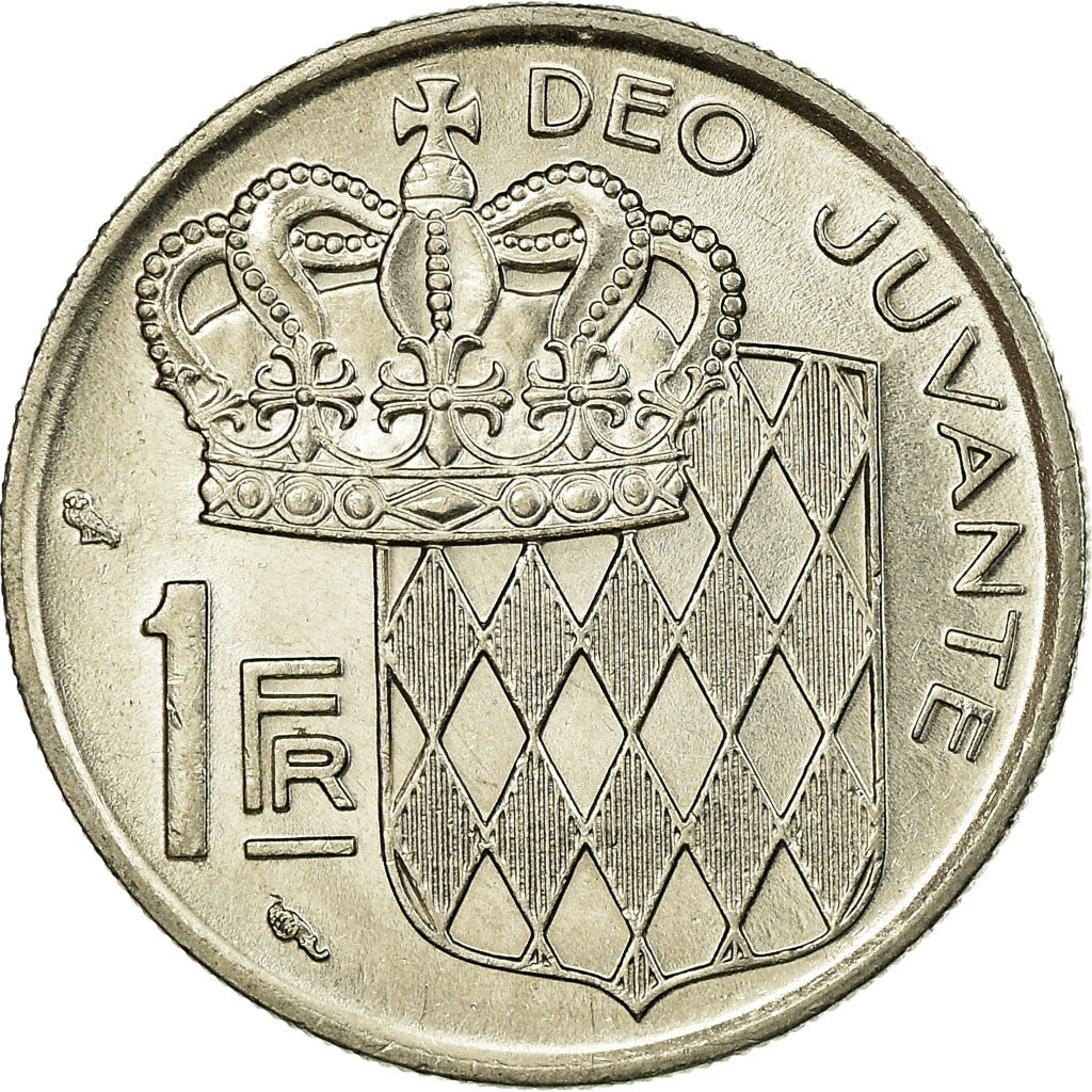 Coin, Monaco, Rainier III, Franc, 1966, EF(40-45), Nickel, KM:140