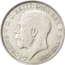 GREAT BRITAIN, Florin, Two Shillings, 1923, KM #817a, AU(50-53), Silver, 28.3,..