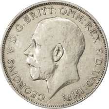 GREAT BRITAIN, Florin, Two Shillings, 1914, KM #817, EF(40-45), Silver, 28.3,...