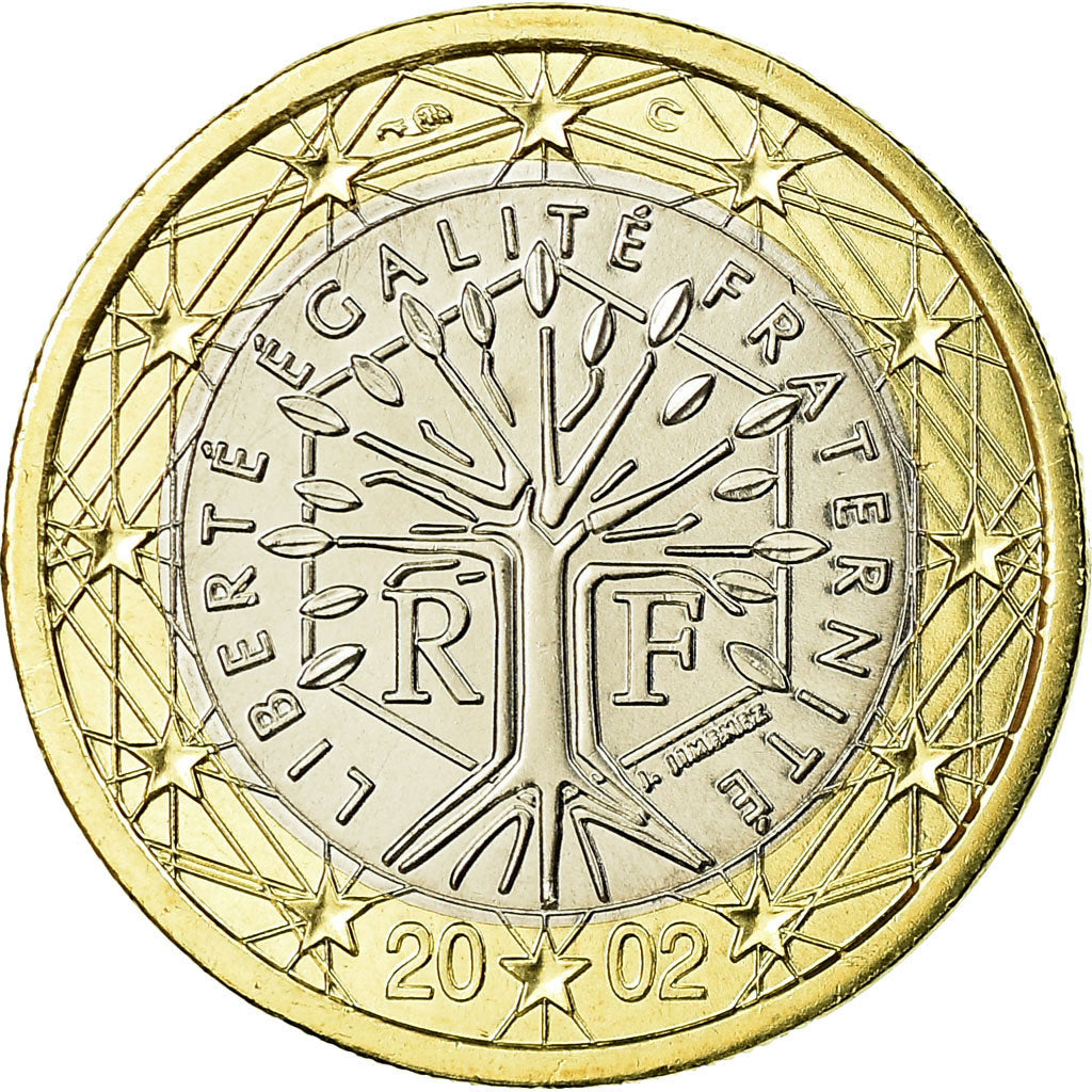 France, Euro, 2002, MS(65-70), Bi-Metallic, Gadoury:7, KM:1288