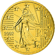France, 50 Euro Cent, 2002, MS(65-70), Brass, Gadoury:6., KM:1287