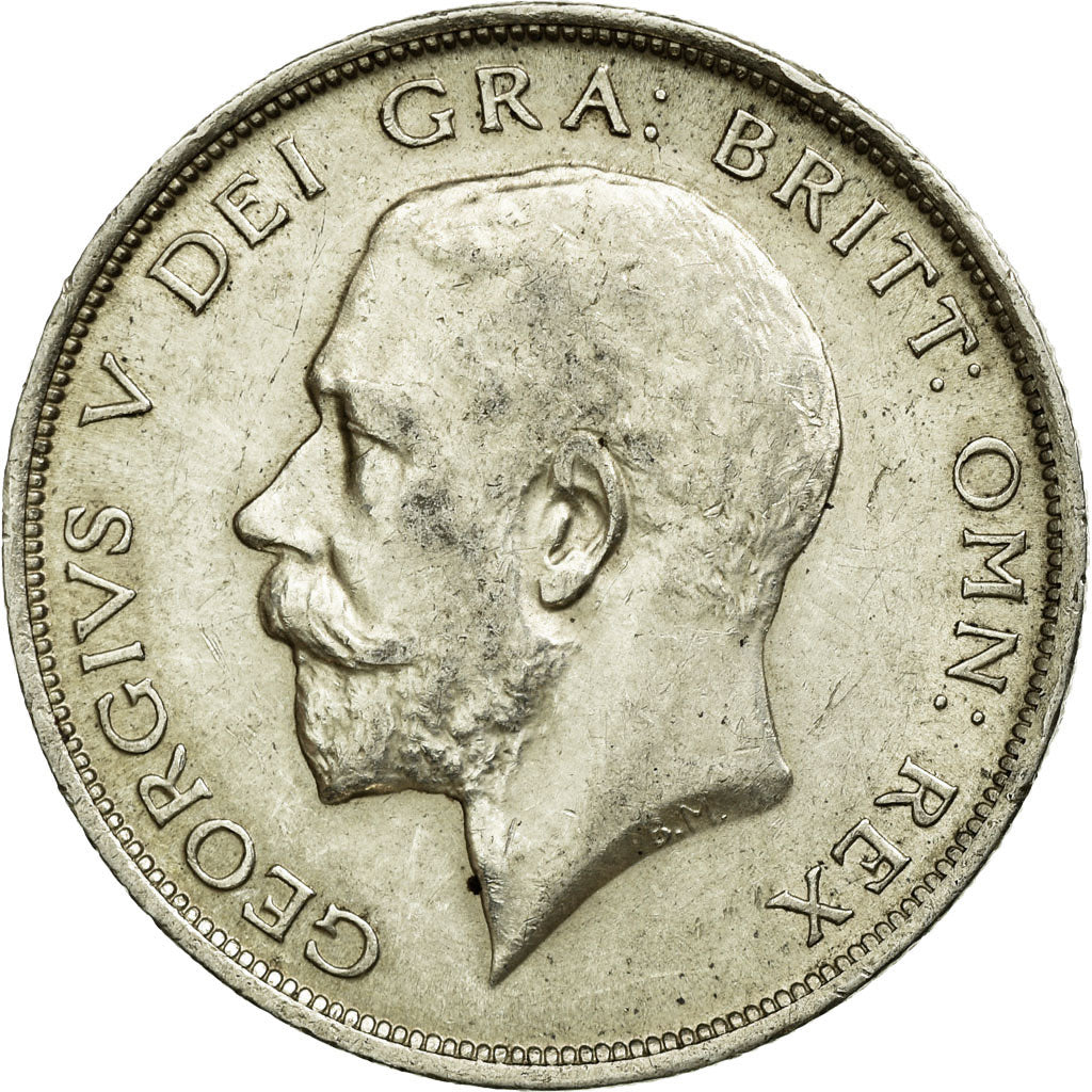 Coin, Great Britain, George V, 1/2 Crown, 1914, AU(50-53), Silver, KM:818.1