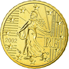 France, 10 Euro Cent, 2002, MS(65-70), Brass, Gadoury:4a, KM:1285