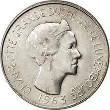 LUXEMBOURG, 100 Francs, 1963, KM #52, MS(63), Silver, 33.1, 17.86