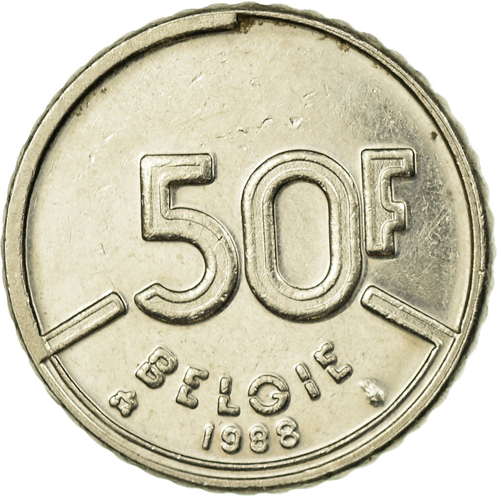 Coin, Belgium, Baudouin I, 50 Francs, 50 Frank, 1988, Brussels, Belgium