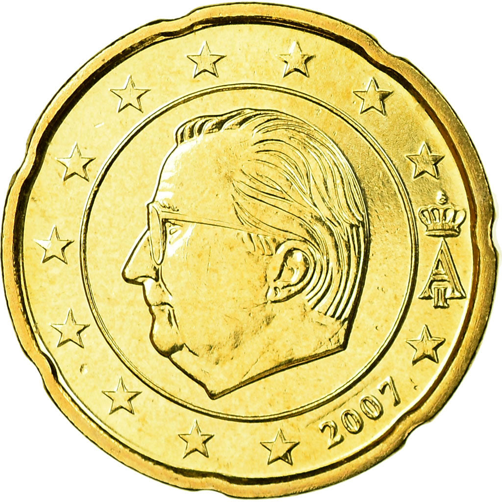 België, 20 Euro Cent, 2007, FDC, Tin, KM:243