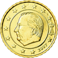 Belgium, 10 Euro Cent, 2007, MS(65-70), Brass, KM:242