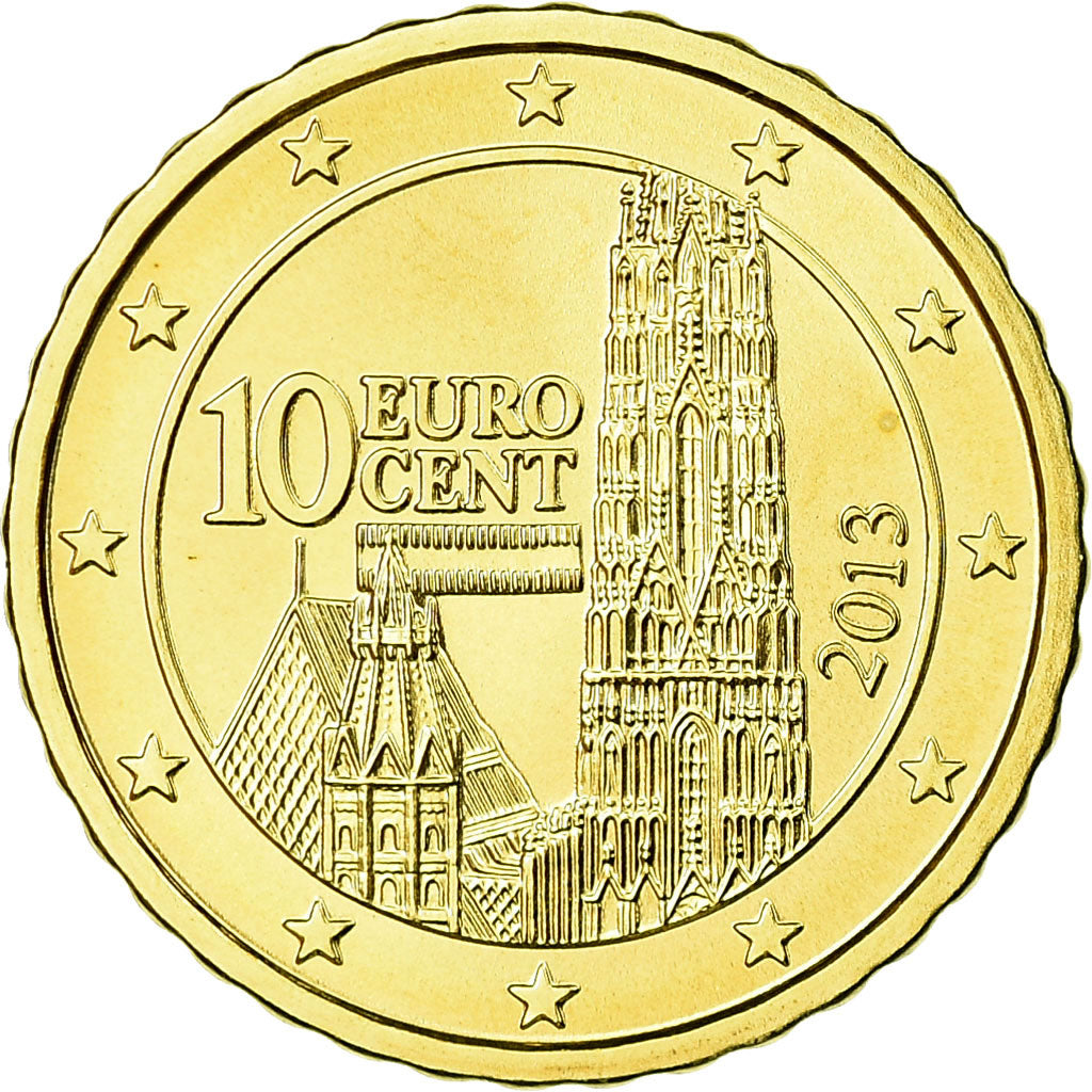 Austria, 10 Euro Cent, 2013, FDC, Ottone, KM:3139