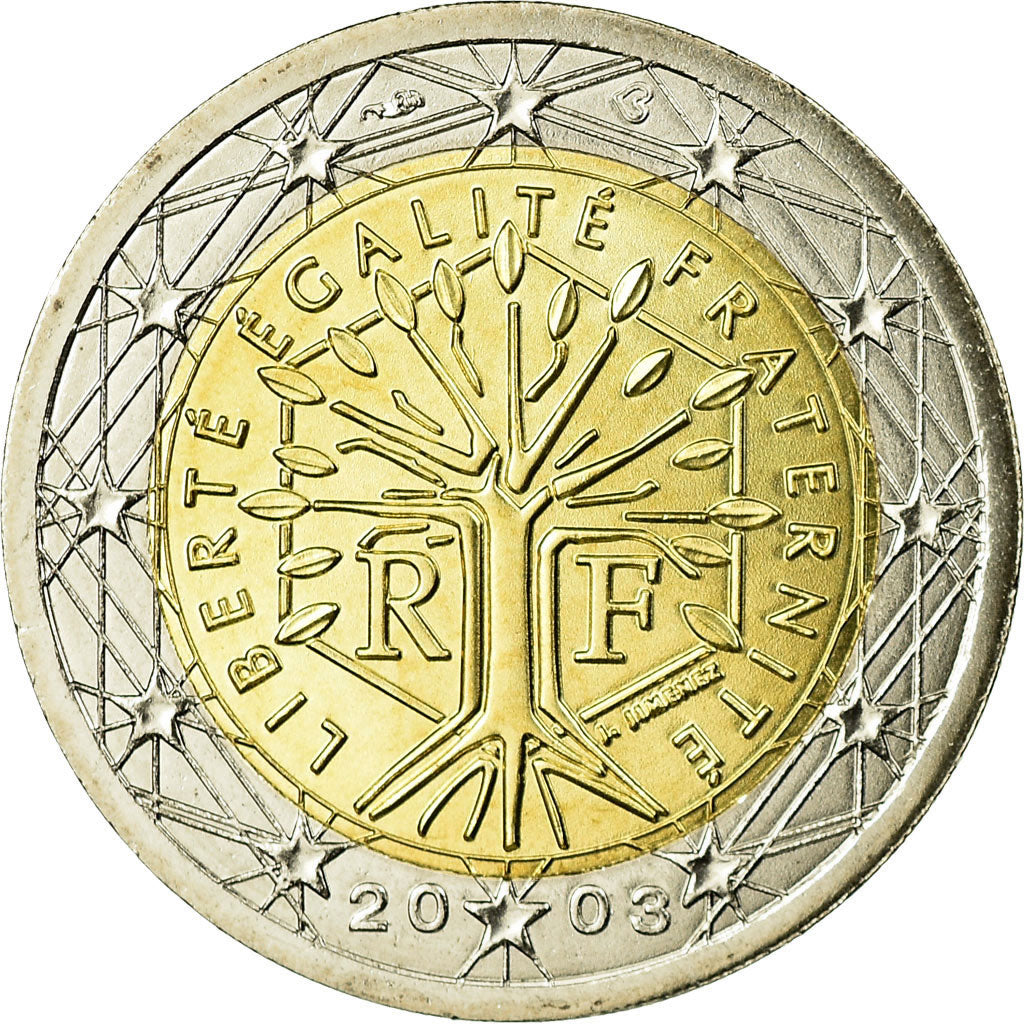 France, 2 Euro, 2003, FDC, Bi-Metallic, Gadoury:8., KM:1289