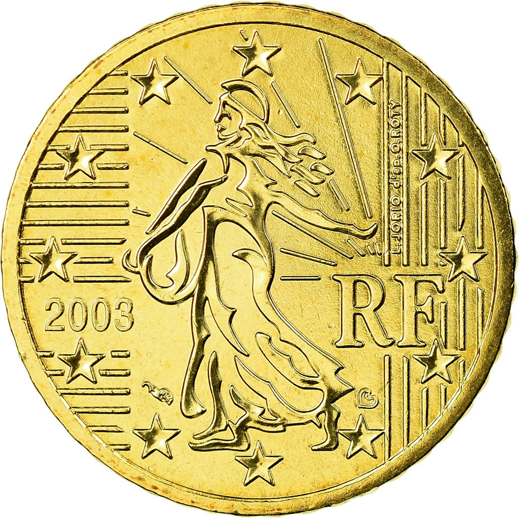 France, 50 Euro Cent, 2003, MS(65-70), Brass, Gadoury:6., KM:1287