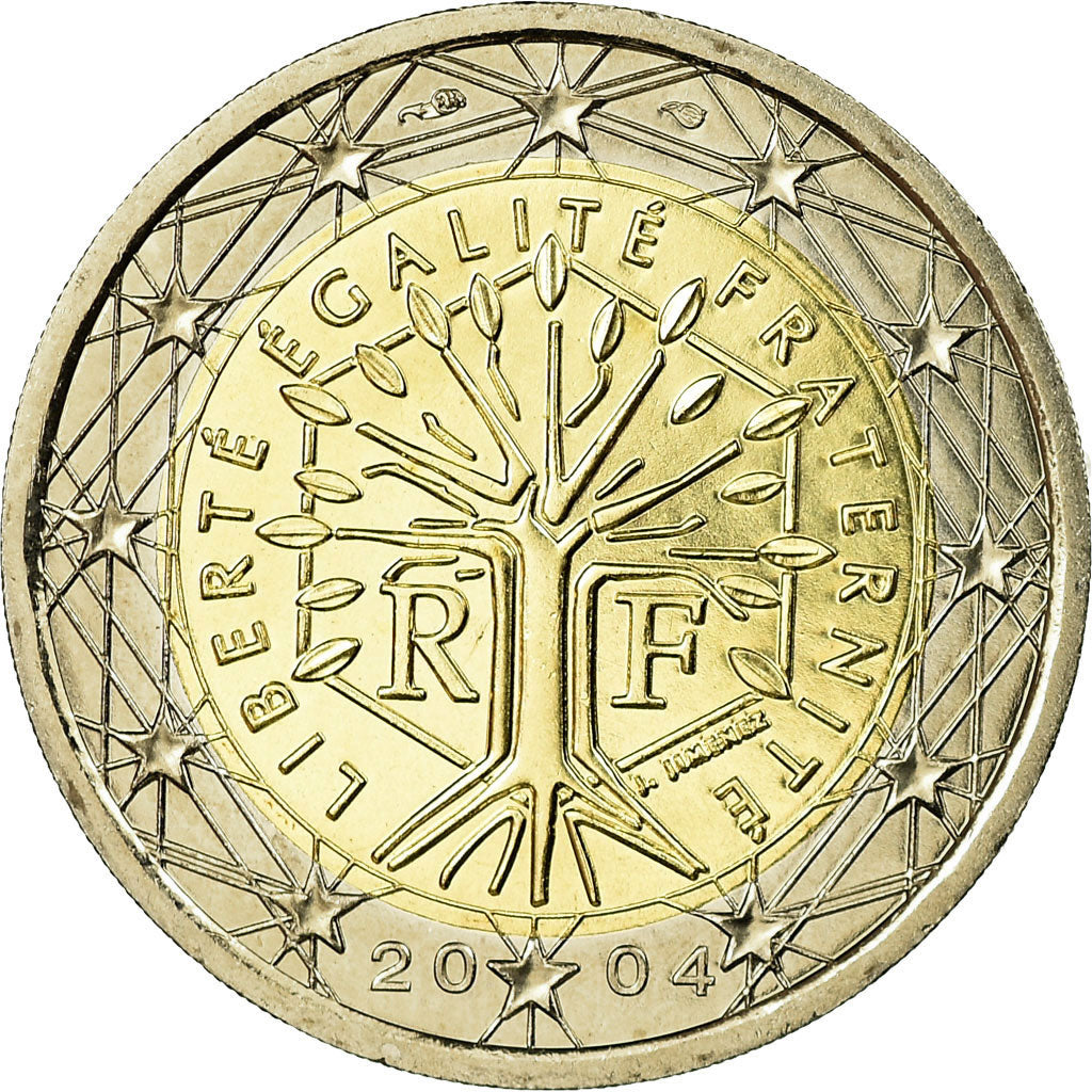 France, 2 Euro, 2004, FDC, Bi-Metallic, Gadoury:8., KM:1289