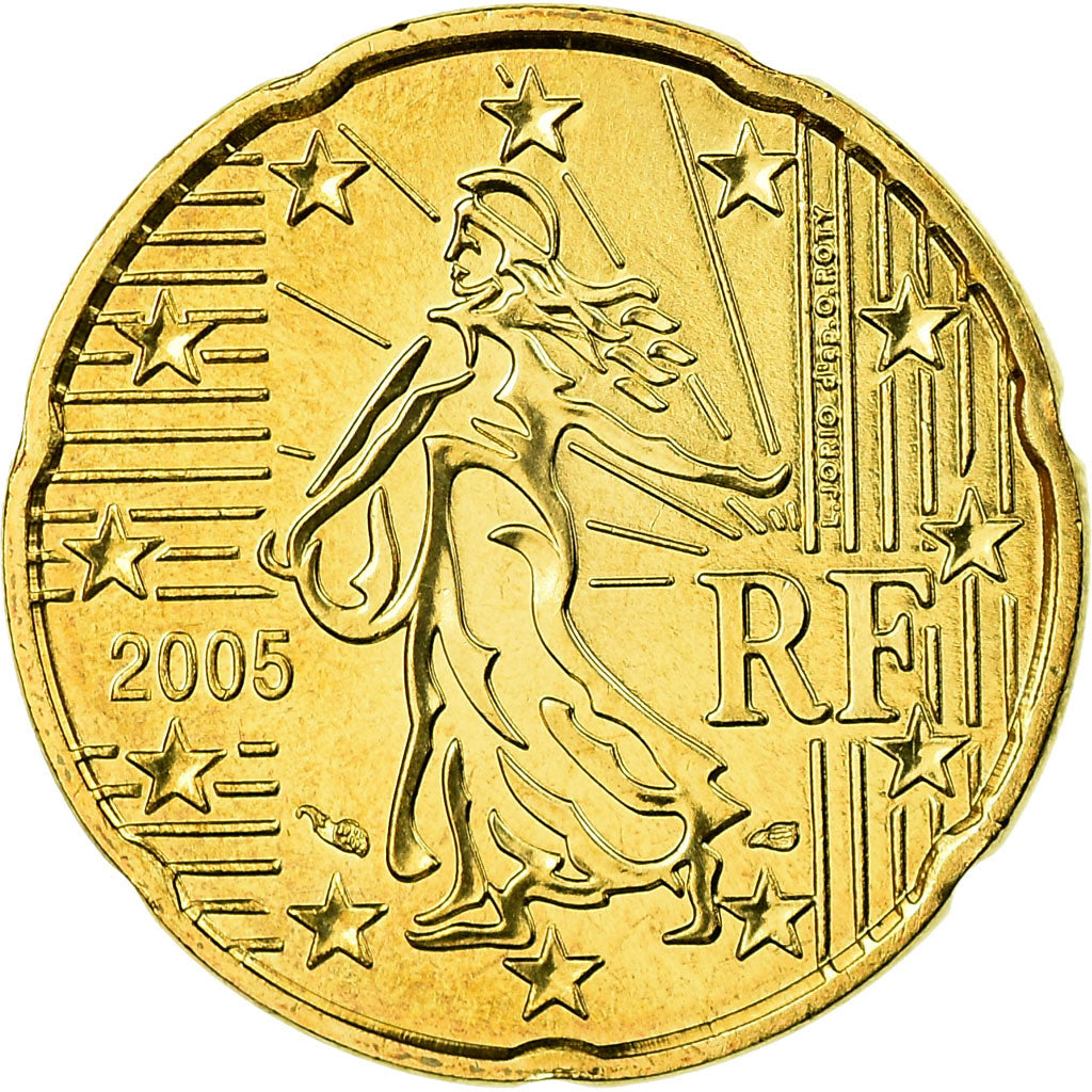 Frankreich, 20 Euro Cent, 2005, STGL, Messing, Gadoury:5., KM:1286