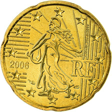 France, 20 Euro Cent, 2006, MS(65-70), Brass, Gadoury:5., KM:1286