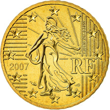 France, 50 Euro Cent, 2007, MS(65-70), Brass, Gadoury:6a., KM:1412