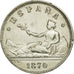 Coin, Spain, Provisional Government, 2 Pesetas, 1870, AU(50-53), Silver, KM:654