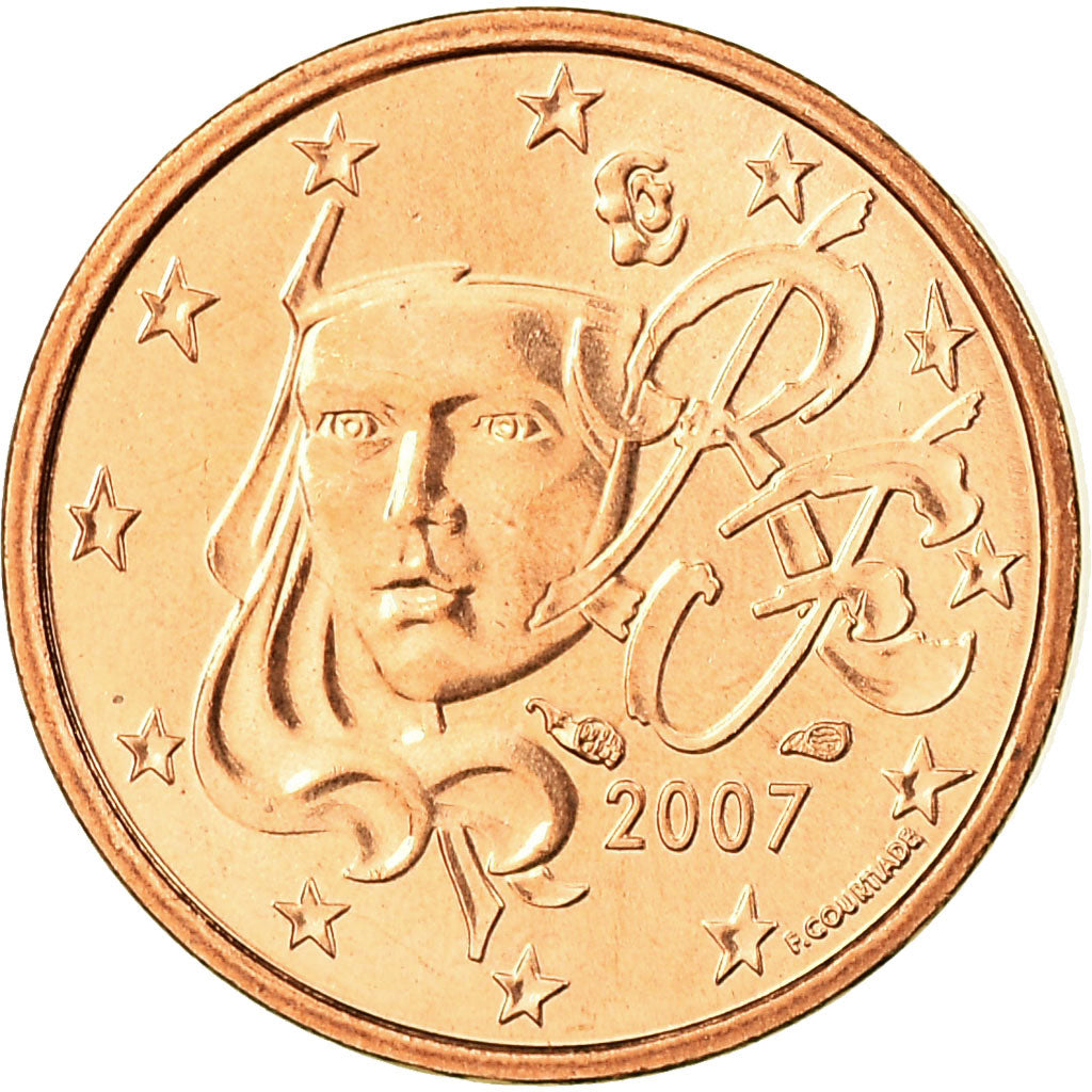 Francia, Euro Cent, 2007, FDC, Cobre chapado en acero, Gadoury:1, KM:1282