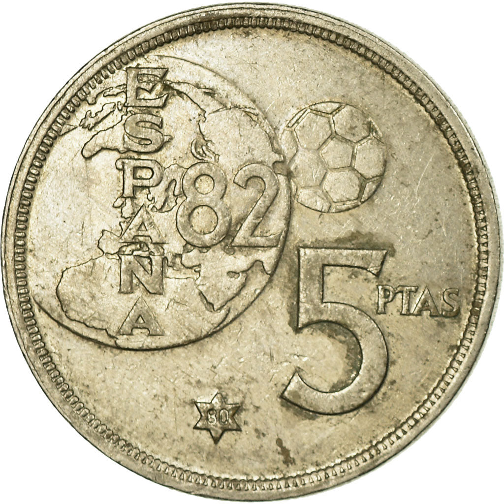 Moneda, España, Juan Carlos I, 5 Pesetas, 1980, BC+, Cobre - níquel, KM:817