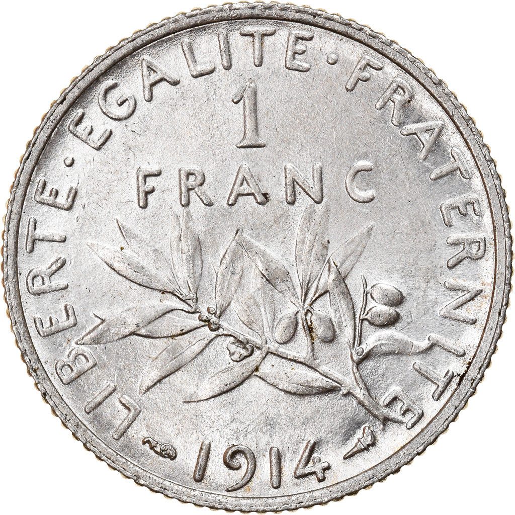 Monnaie, France, Semeuse, Franc, 1914, Paris, TTB+, Argent, Gadoury:467