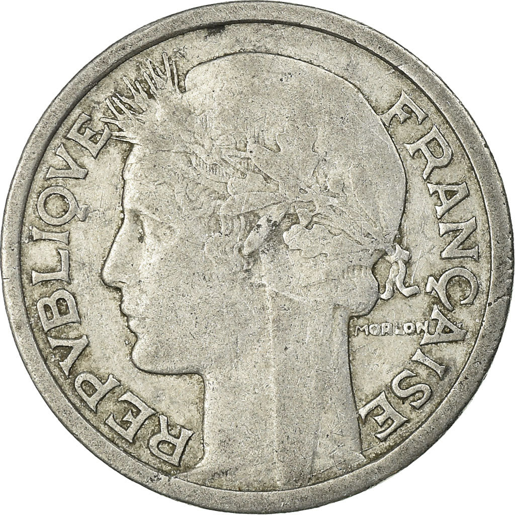Moneda, Francia, Morlon, Franc, 1946, BC+, Aluminio, KM:885a.1, Gadoury:473a