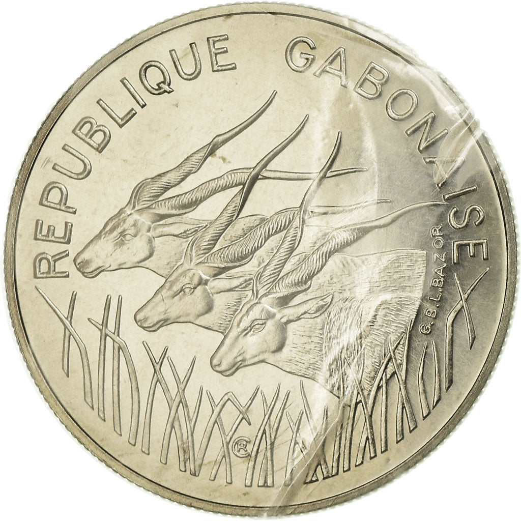 Coin, Gabon, 100 Francs, 1975, Paris, ESSAI, MS(65-70), Nickel, KM:E6