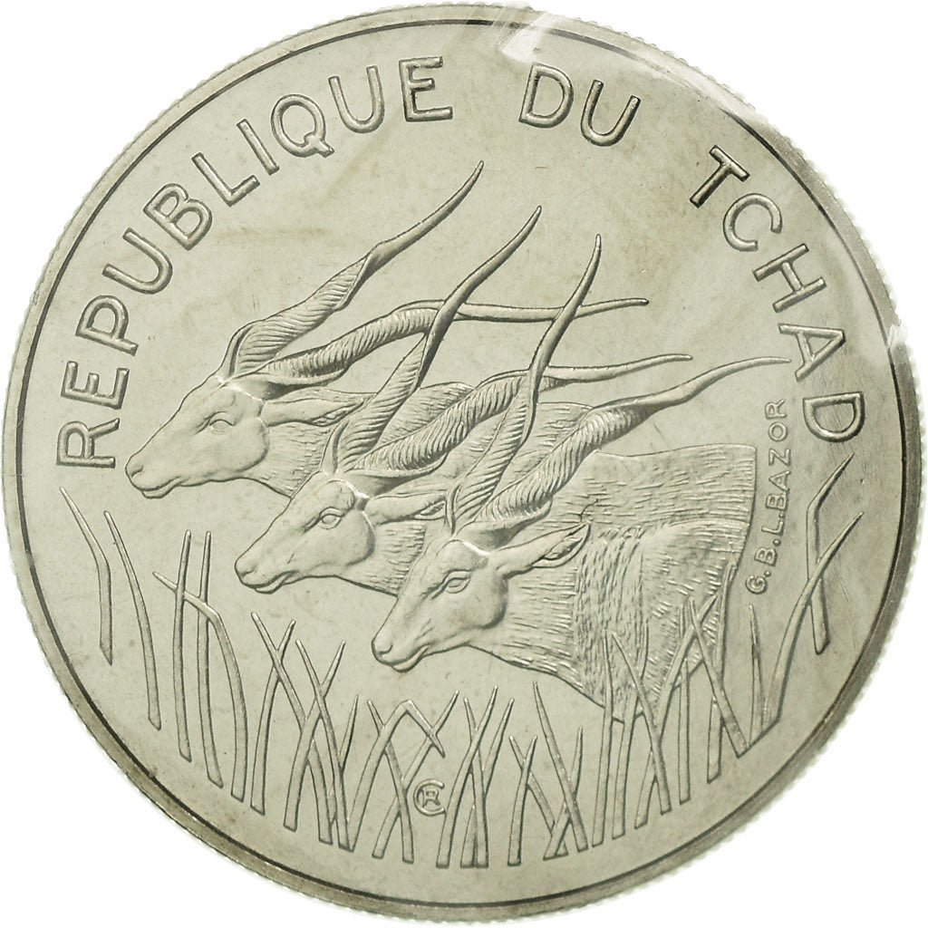 Coin, Chad, 100 Francs, 1975, Paris, ESSAI, MS(65-70), Nickel, KM:E5