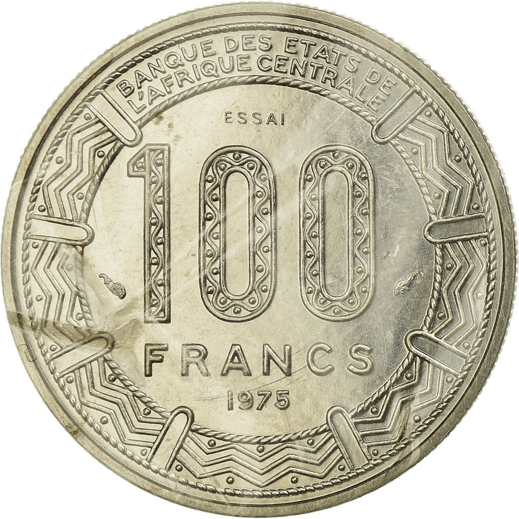 Coin, Chad, 100 Francs, 1975, Paris, ESSAI, MS(65-70), Nickel, KM:E5