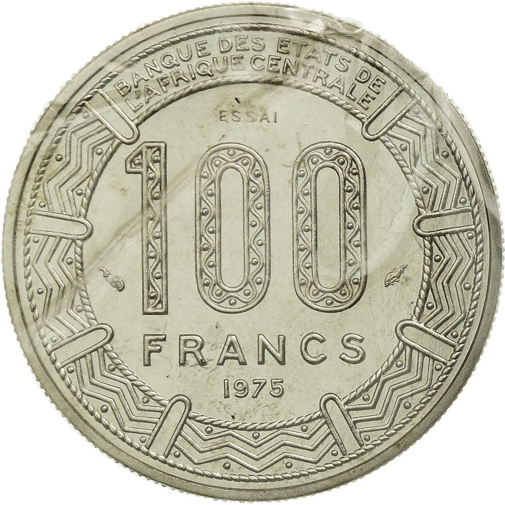Coin, Congo Republic, 100 Francs, 1975, Paris, ESSAI, MS(65-70), Nickel, KM:E3