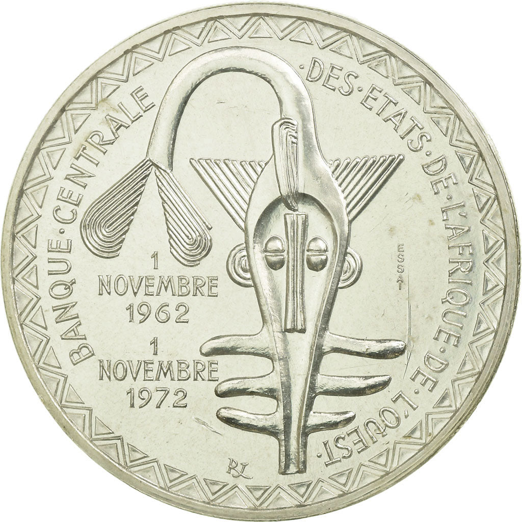 Coin, West African States, 500 Francs, 1972, ESSAI, MS(65-70), Silver, KM:E7