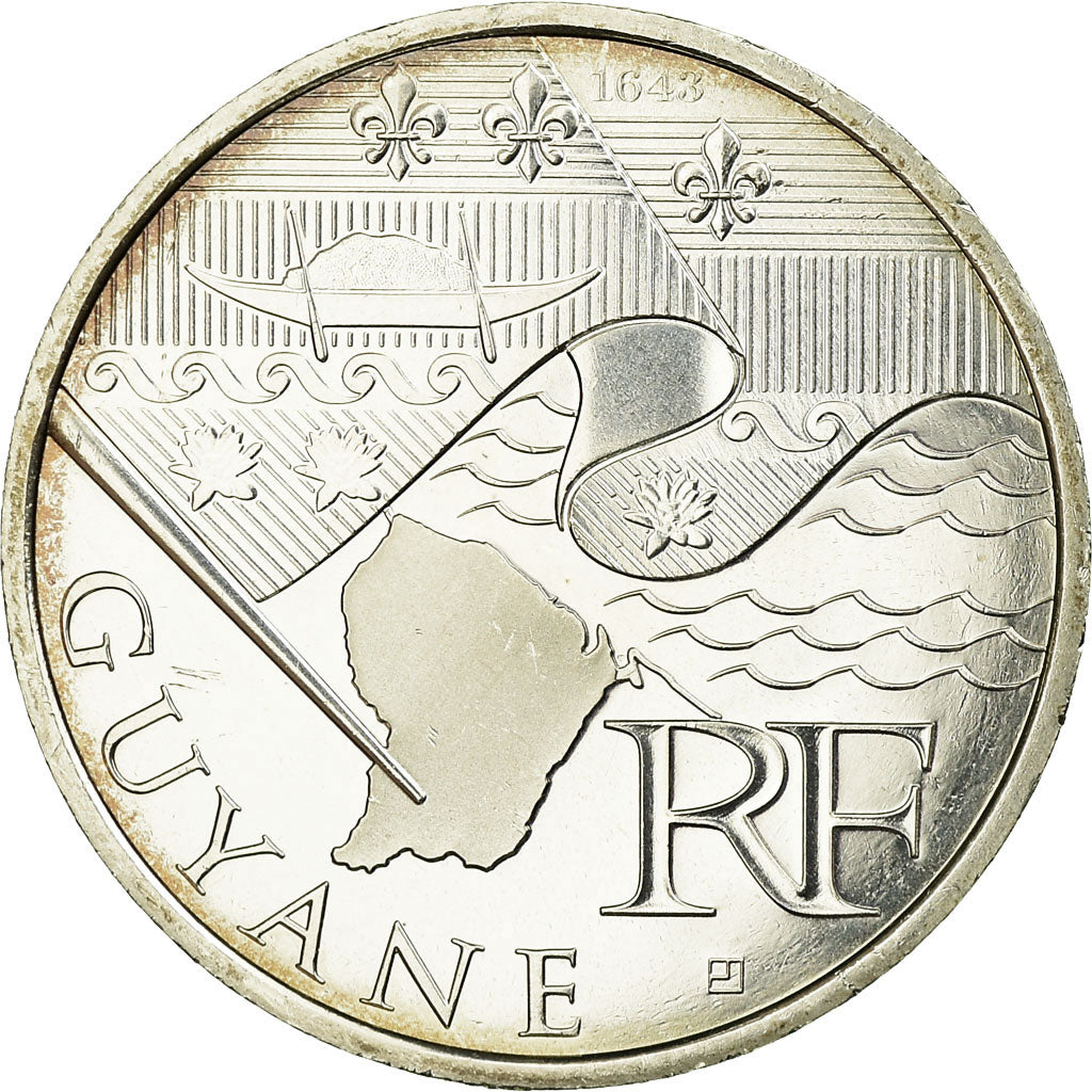 Frankreich, 10 Euro, Guyane, 2010, UNZ, Silber, Gadoury:EU399, KM:1654