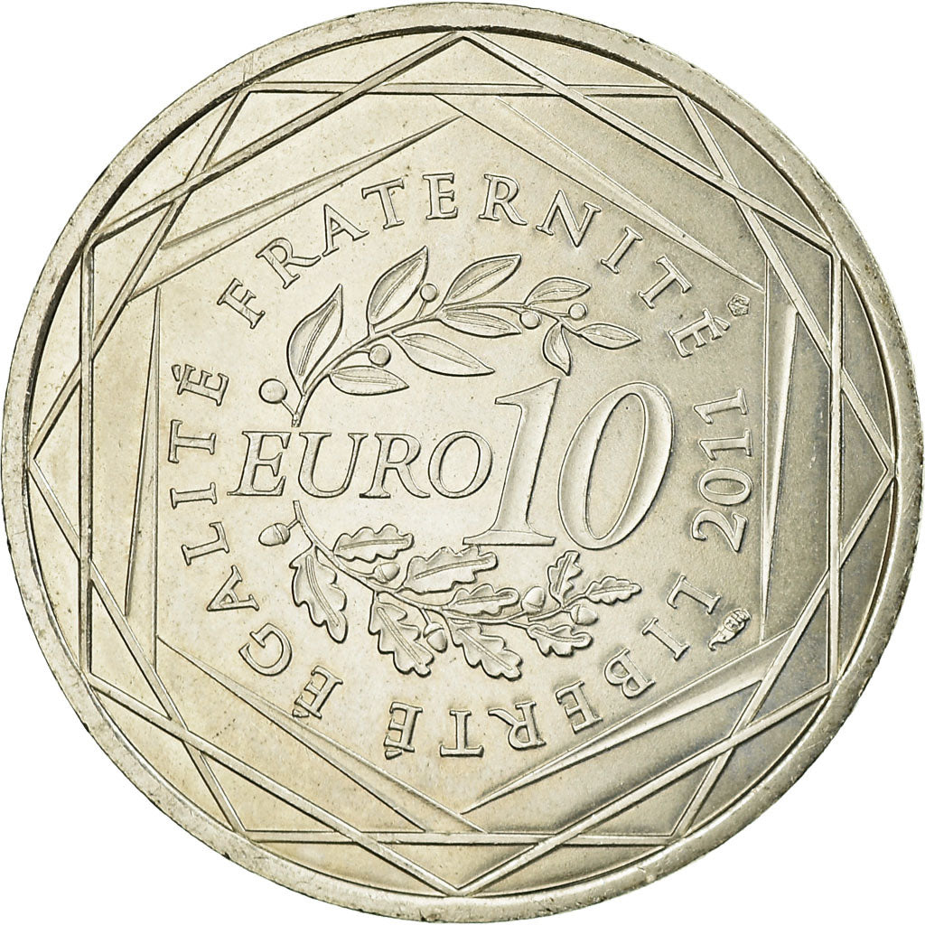 France, 10 Euro, Mayotte, 2011, MS(63), Silver, Gadoury:EU399, KM:1726