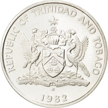 TRINIDAD & TOBAGO, Cent, 1982, Franklin Mint, KM #42a, MS(65-70), Silver, 17.8,.
