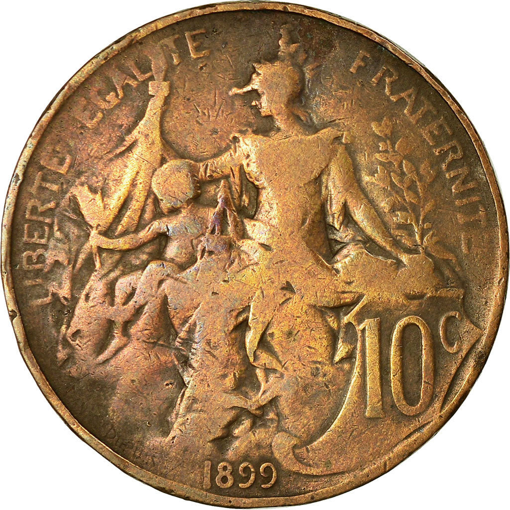 Coin, France, Dupuis, 10 Centimes, 1899, Paris, VF(30-35), Bronze, KM:843