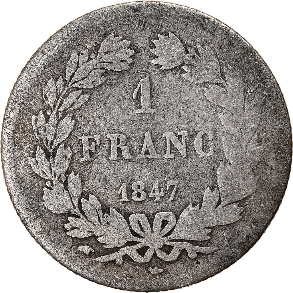 Monnaie, France, Louis-Philippe, Franc, 1847, Paris, B, Argent, Gadoury:453