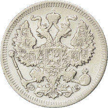 RUSSIA, 20 Kopeks, 1909, Saint-Petersburg, KM #22a.1, AU(55-58), Silver, 22,...