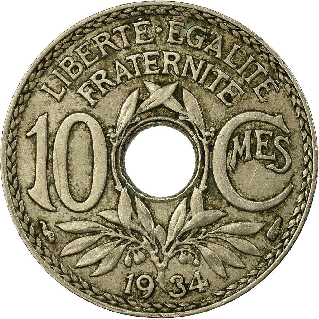 Coin, France, Lindauer, 10 Centimes, 1934, EF(40-45), Copper-nickel, KM:866a