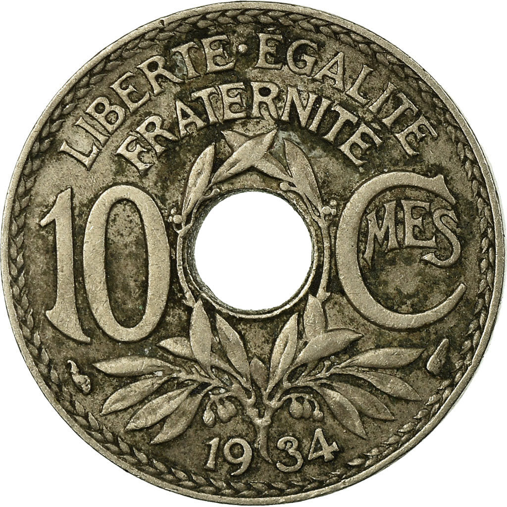 Monnaie, France, Lindauer, 10 Centimes, 1934, TTB, Copper-nickel, Gadoury:286