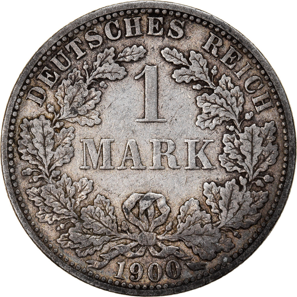 Coin, GERMANY - EMPIRE, Wilhelm II, Mark, 1900, Berlin, AU(50-53), Silver, KM:14
