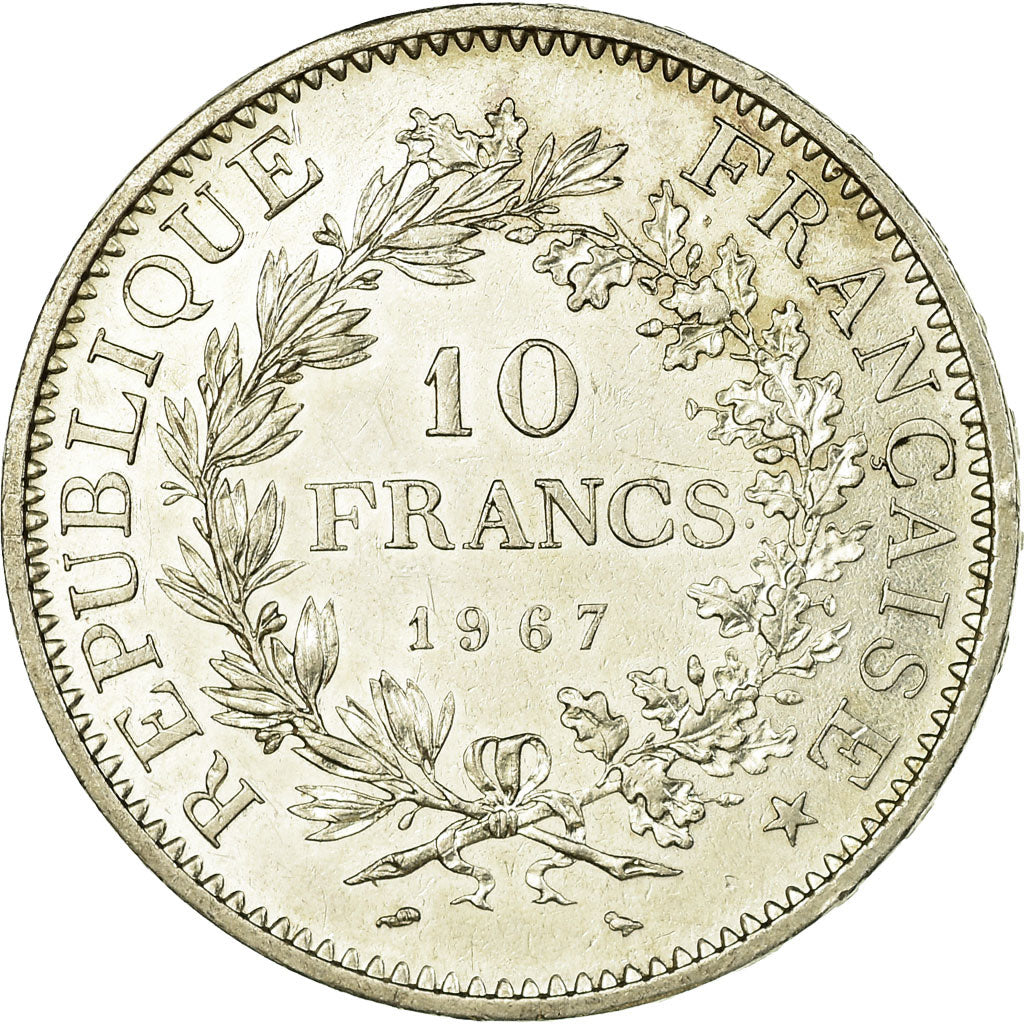 Coin, France, Hercule, 10 Francs, 1967, Paris, EF(40-45), Silver, KM:932