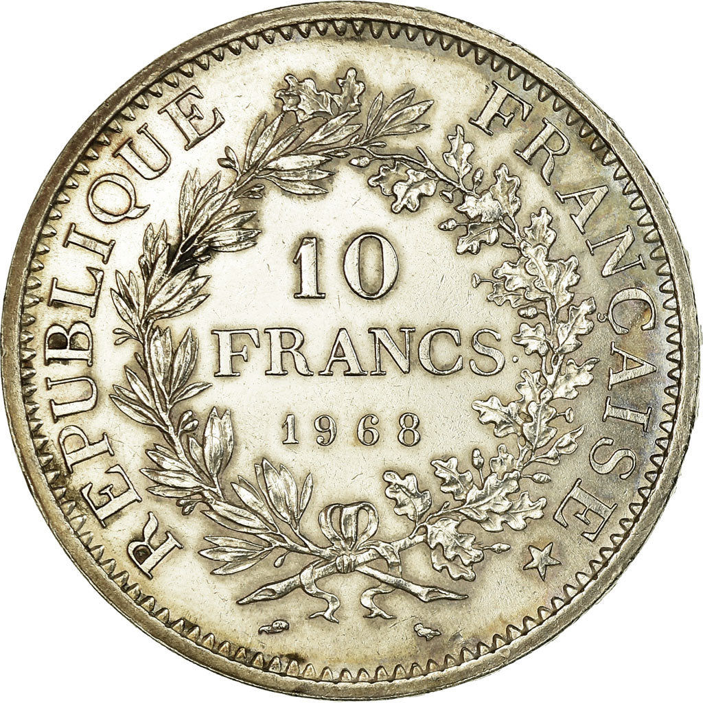 Moneta, Francia, Hercule, 10 Francs, 1968, Paris, BB+, Argento, KM:932