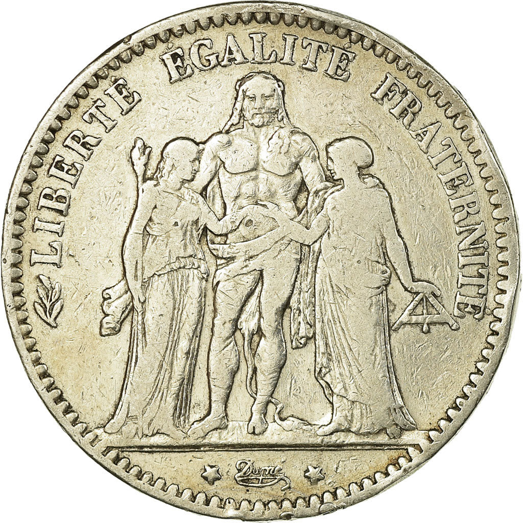Coin, France, Hercule, 5 Francs, 1875, Paris, VF(30-35), Silver, KM:820.1