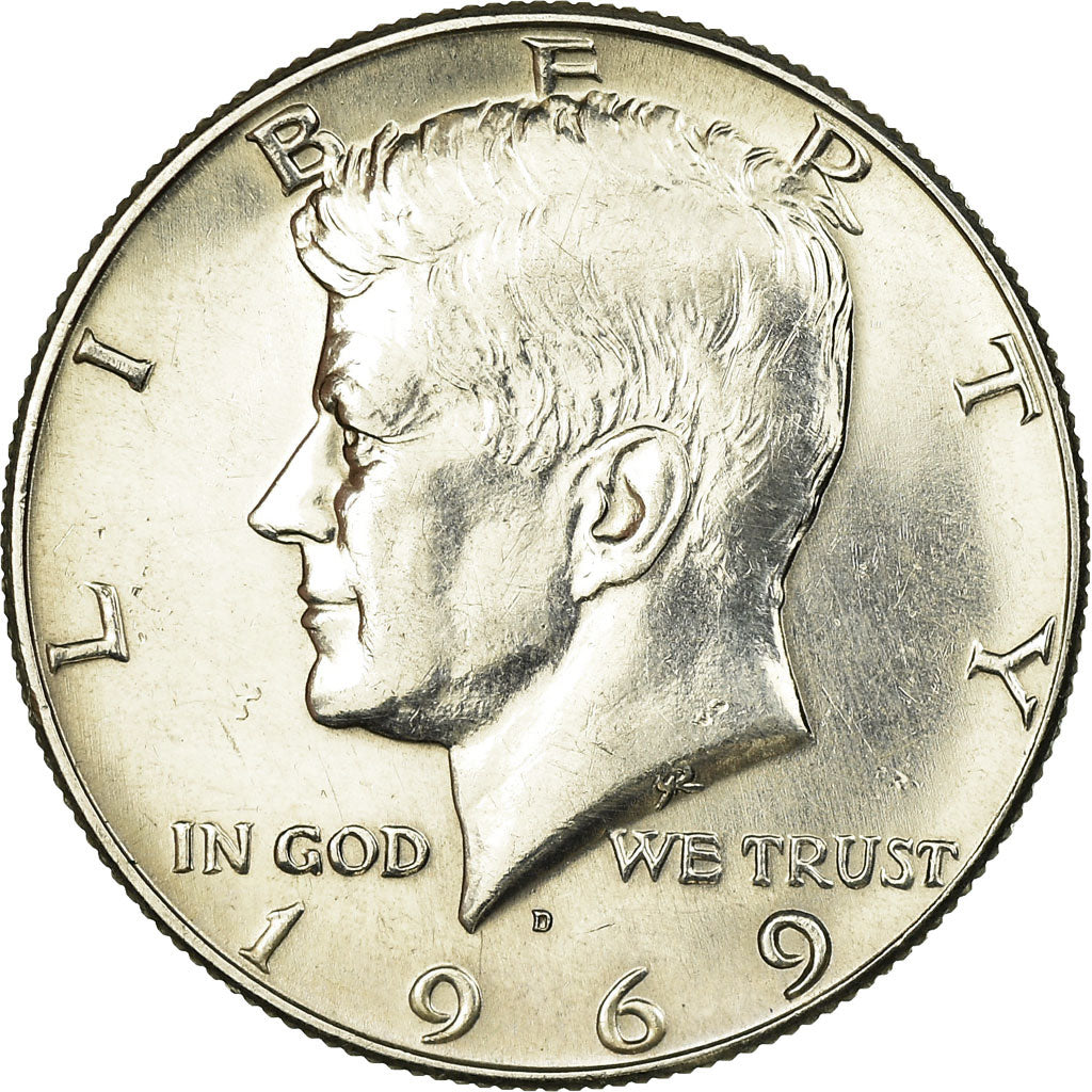 Coin, United States, Kennedy Half Dollar, Half Dollar, 1969, U.S. Mint, Denver