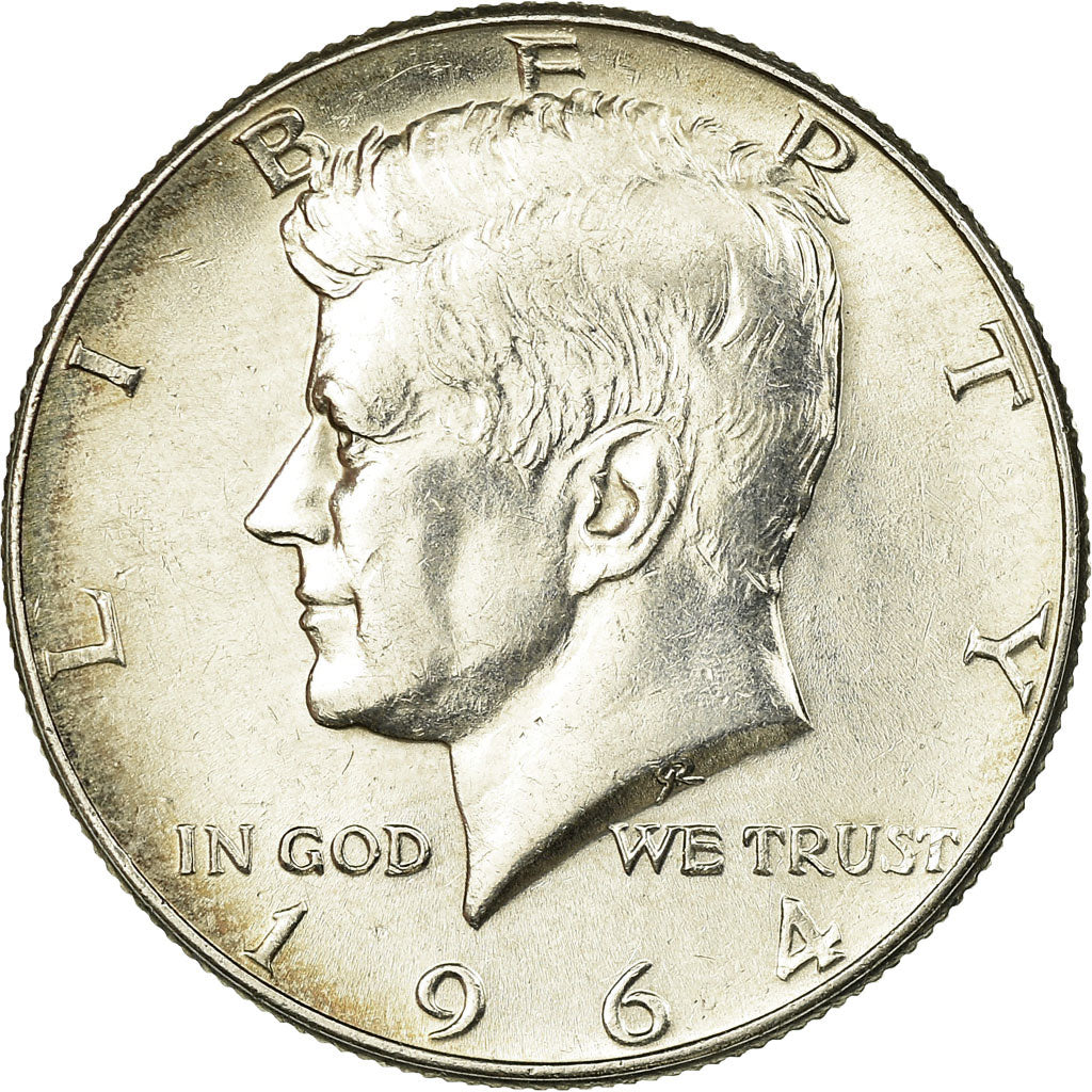 Coin, United States, Kennedy Half Dollar, Half Dollar, 1964, U.S. Mint