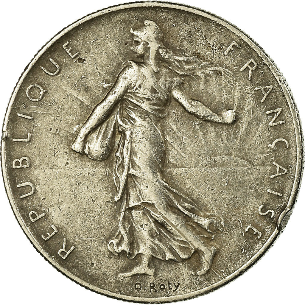 Moneta, Francia, Semeuse, Franc, 1960, Paris, MB, Nichel, KM:925.1, Gadoury:474