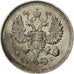 RUSSIA, 10 Kopeks, 1915, KM #20a.3, MS(63), Silver, 1.77